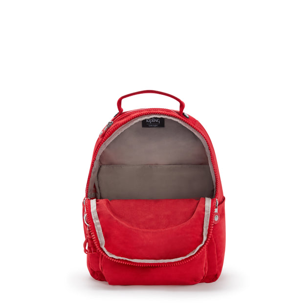 Kipling Small Backpack (With Laptop Protection) Unisex Red Rouge Seoul
