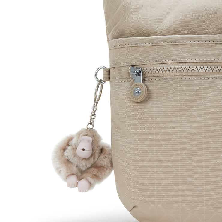 KIPLING كروس بودي متوسط الحجم أنثوي منقوش باللون البيج أرتو 10878-96A