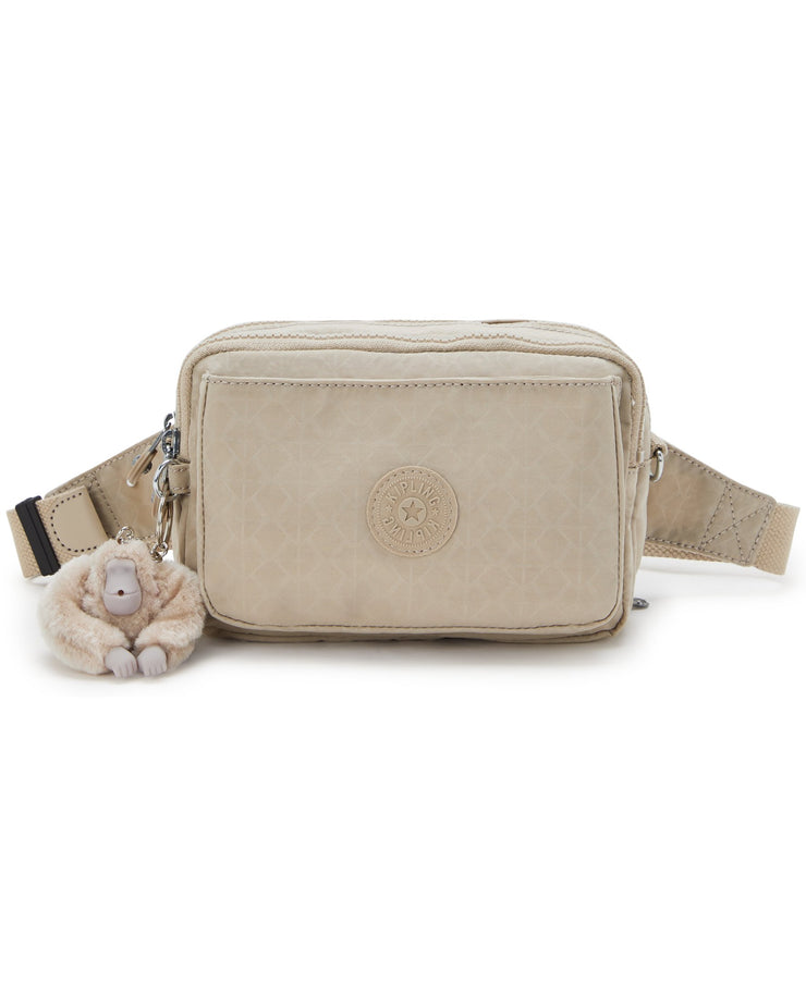 حقيبة KIPLING كروس صغيرة قابلة للتحويل إلى حقيبة خصر (بأحزمة قابلة للإزالة) أنثى منقوشة باللون البيج المنقوش أبانو متعدد I3492-96A