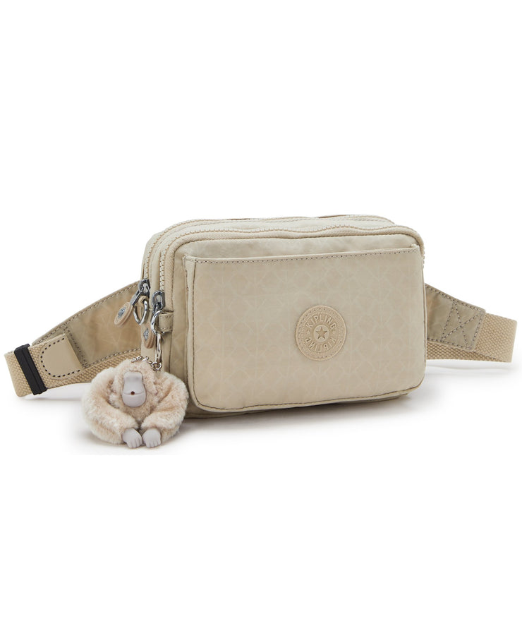 حقيبة KIPLING كروس صغيرة قابلة للتحويل إلى حقيبة خصر (بأحزمة قابلة للإزالة) أنثى منقوشة باللون البيج المنقوش أبانو متعدد I3492-96A