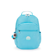 KIPLING Large backpack (with laptop compartment) Female Sea Blue Met Seoul College Extra I3514-52D