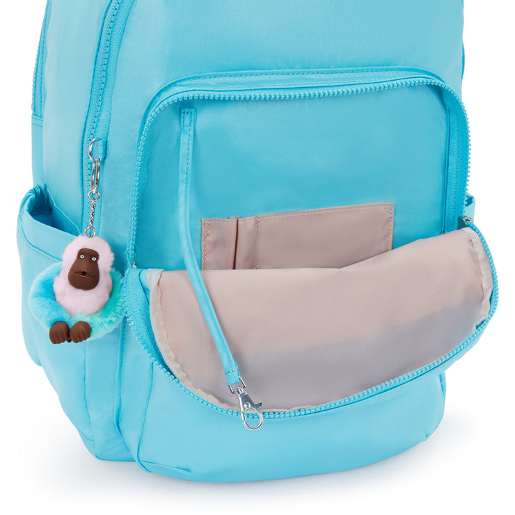 KIPLING Large backpack (with laptop compartment) Female Sea Blue Met Seoul College Extra I3514-52D