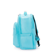 KIPLING Large backpack (with laptop compartment) Female Sea Blue Met Seoul College Extra I3514-52D
