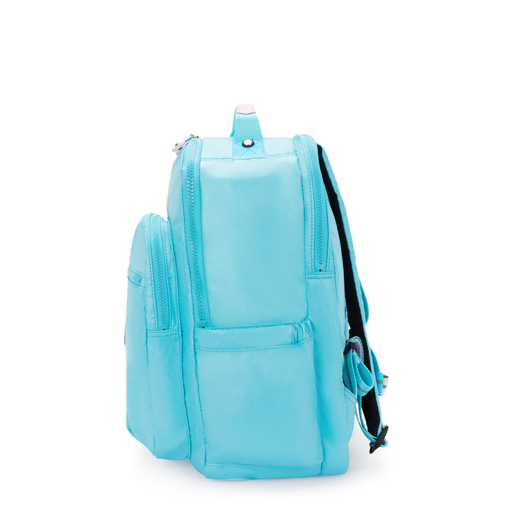 KIPLING Large backpack (with laptop compartment) Female Sea Blue Met Seoul College Extra I3514-52D