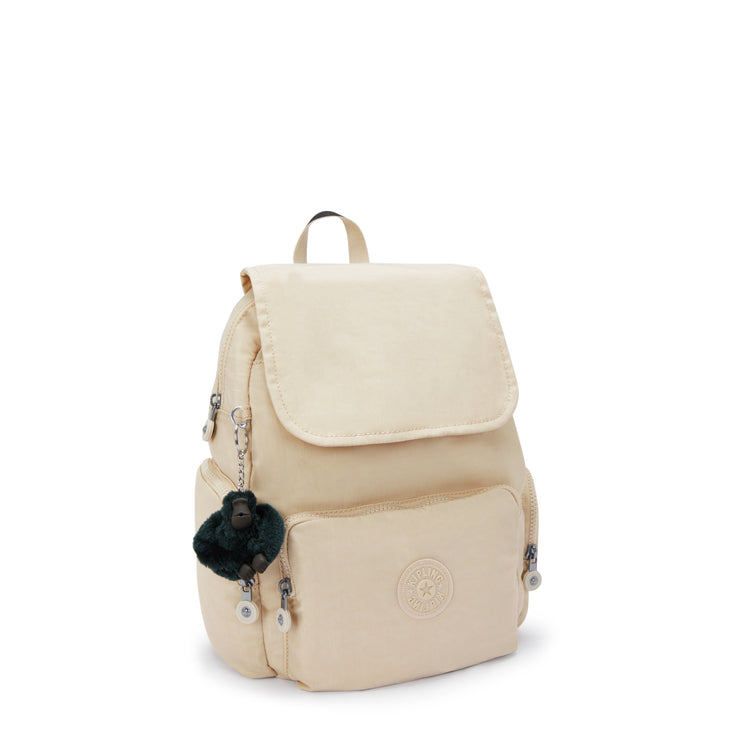 حقيبة ظهر صغيرة من KIPLING حقيبة ظهر أنثوية صغيرة Back To Beige City Zip S I3523-26V