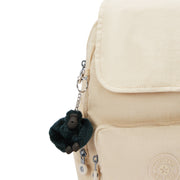 حقيبة ظهر صغيرة من KIPLING حقيبة ظهر أنثوية صغيرة Back To Beige City Zip S I3523-26V
