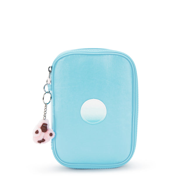 KIPLING Large pencase Female Sea Blue Met 100 Pens I3624-52D