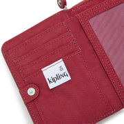 محفظة KIPLING متوسطة الحجم أنثوية حمراء غير تقليدية حب المال I3738-4SS