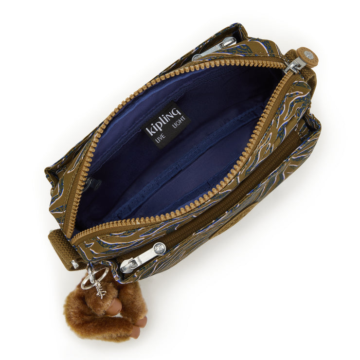 KIPLING KIPLING كروس بودي صغير أنثى تحت البحر أوراق أبانو I3942-1PR