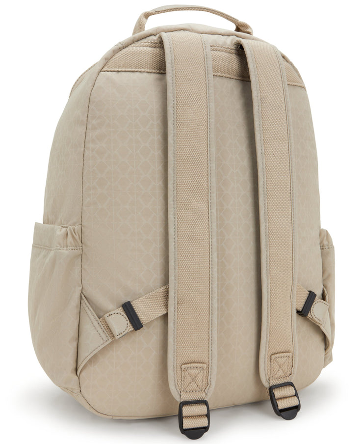 حقيبة ظهر كبيرة من KIPLING حقيبة ظهر أنثوية كبيرة منقوشة باللون البيج سيول I4034-96A