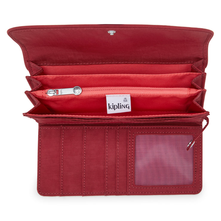 محفظة KIPLING محفظة كبيرة أنثوية حمراء غير تقليدية لأرض النقود I4191-4SS