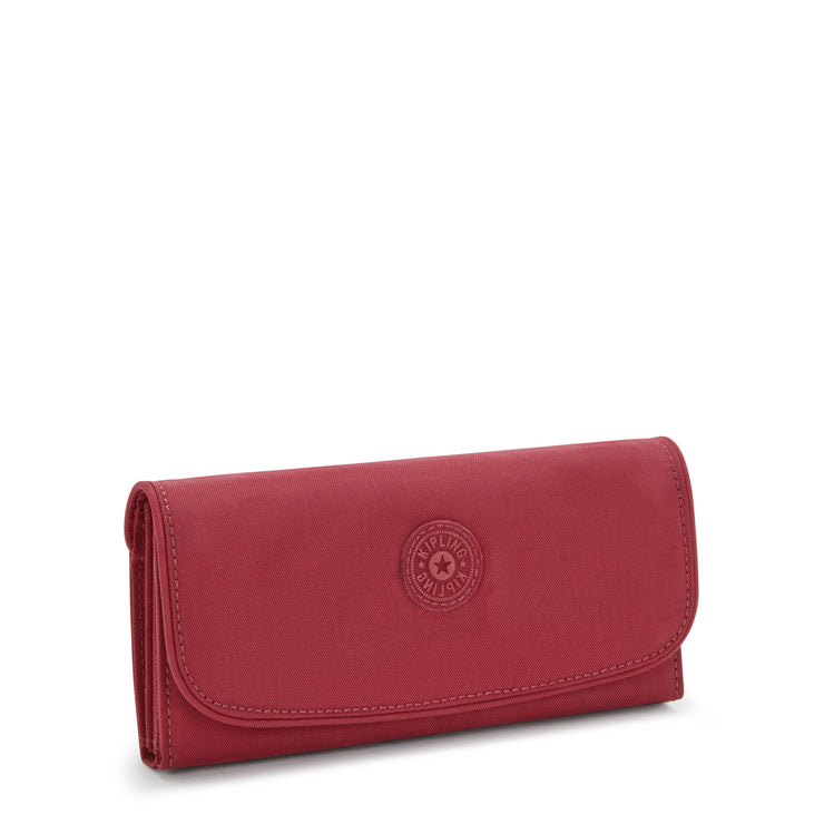 محفظة KIPLING محفظة كبيرة أنثوية حمراء غير تقليدية لأرض النقود I4191-4SS