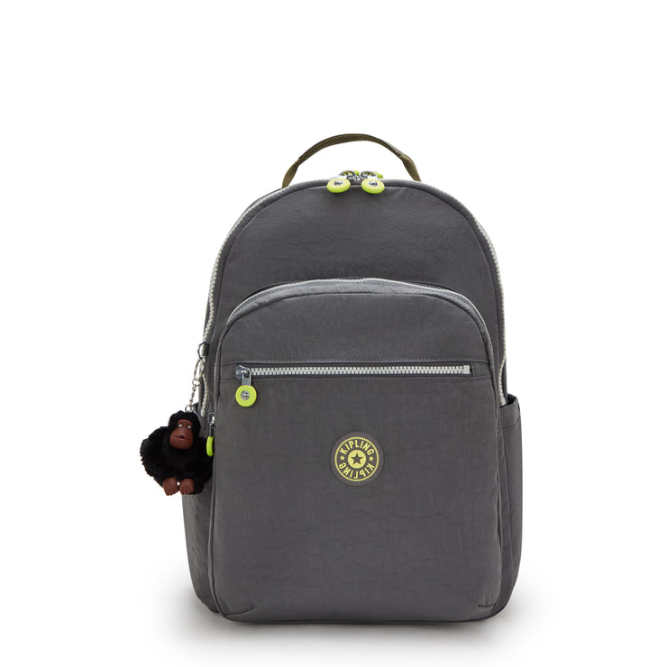 KIPLING Large backpack (with laptop compartment) Unisex Back to Grey Seoul Lap I4275-1DX