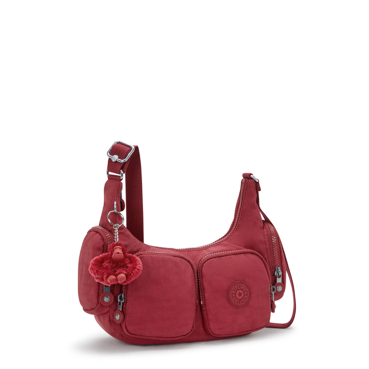 حقيبة كروس صغيرة للإناث من KIPLING حقيبة كروس بودي صغيرة أنثوية حمراء غير تقليدية Rikka S I4333-4SS