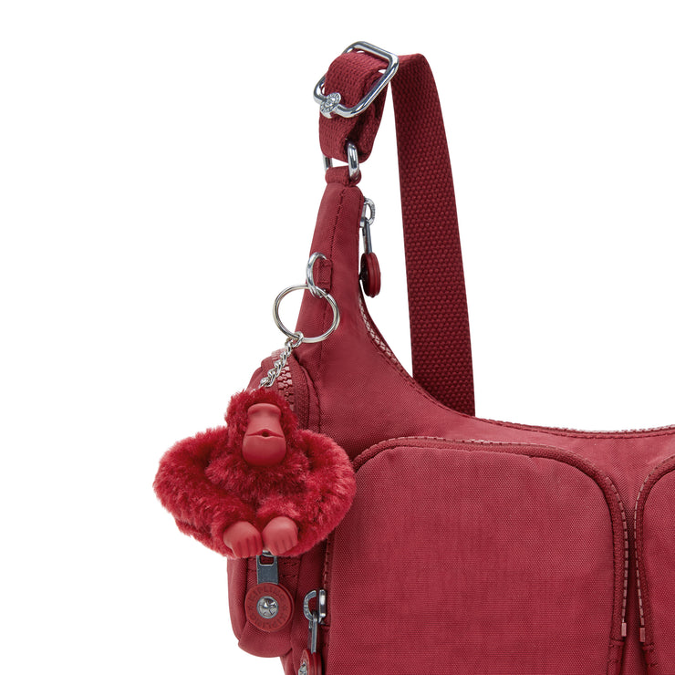 حقيبة كروس صغيرة للإناث من KIPLING حقيبة كروس بودي صغيرة أنثوية حمراء غير تقليدية Rikka S I4333-4SS