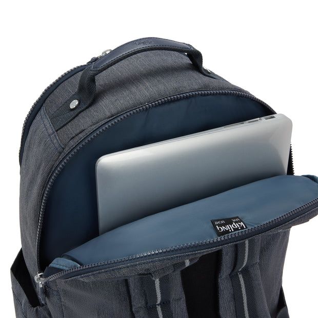 KIPLING Large backpack (with laptop compartment) Unisex Marine Navy Seoul College Extra I4352-58C
