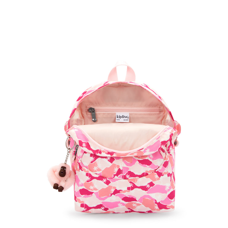 KIPLING Kids backpack Female Pink Palm Faster I4503-1BV