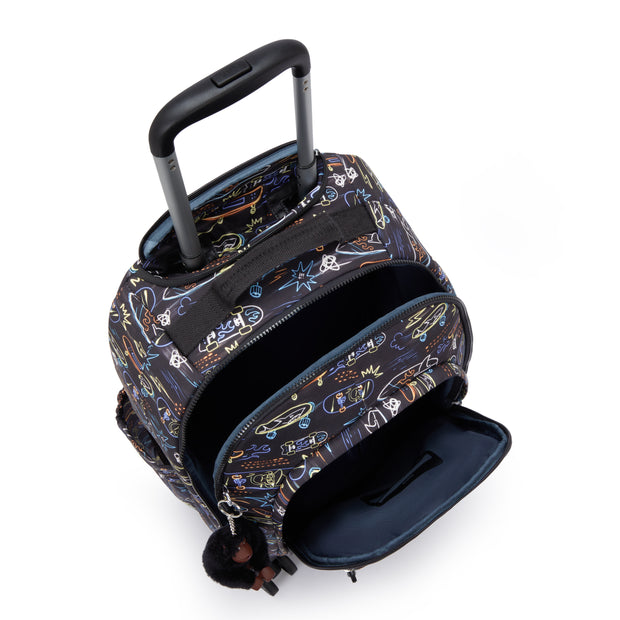 KIPLING Large wheeled backpack (with laptop compartment) Unisex Neon Skate New Zea I4674-71M