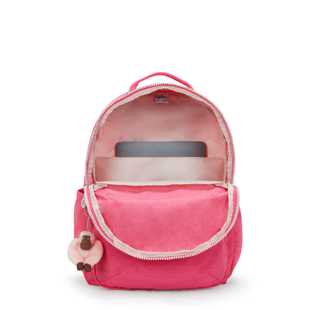 حقيبة ظهر كبيرة الحجم للإناث من KIPLING حقيبة ظهر كبيرة للإناث Happy Pink C Seoul - I5140-BZ8