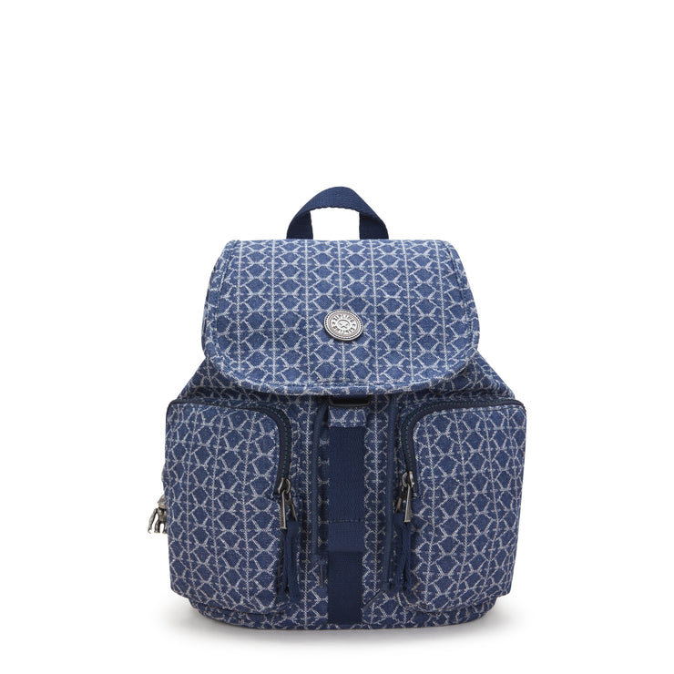 حقيبة ظهر صغيرة من KIPLING حقيبة ظهر أنثوية صغيرة تحمل توقيع أنتو دنيم S I5386-7PF