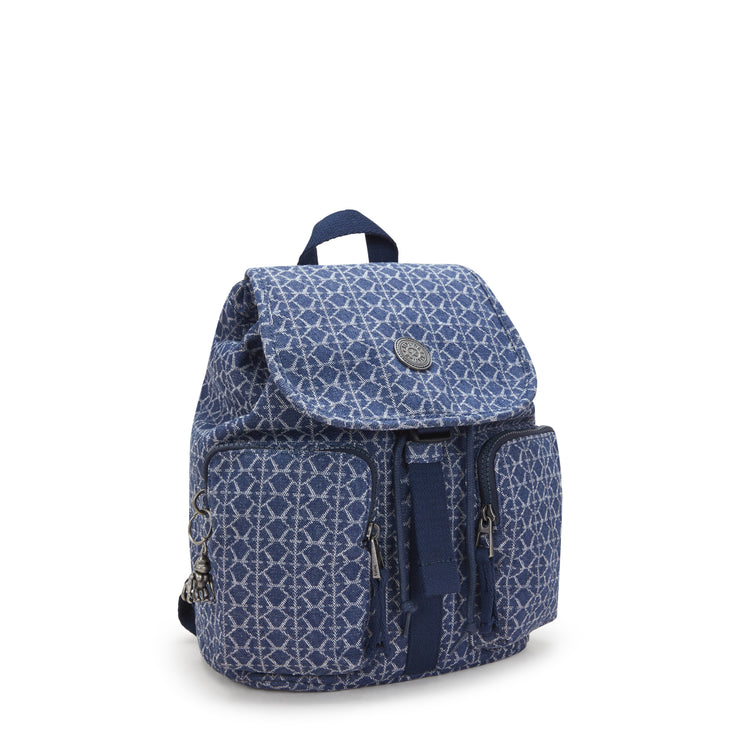 حقيبة ظهر صغيرة من KIPLING حقيبة ظهر أنثوية صغيرة تحمل توقيع أنتو دنيم S I5386-7PF