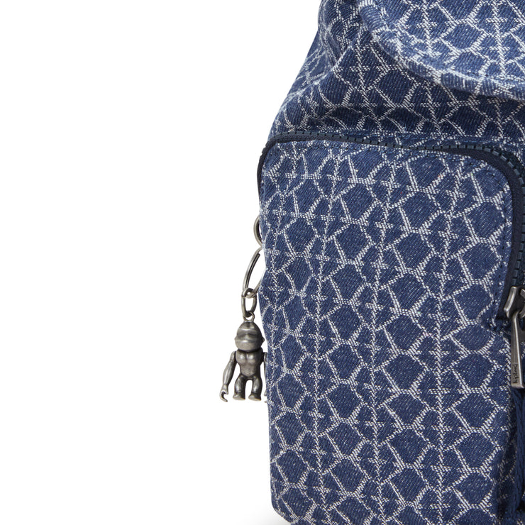 حقيبة ظهر صغيرة من KIPLING حقيبة ظهر أنثوية صغيرة تحمل توقيع أنتو دنيم S I5386-7PF