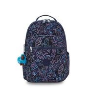 KIPLING Large backpack (with laptop compartment) Unisex Disco Fish Seoul Lap I5816-4FK