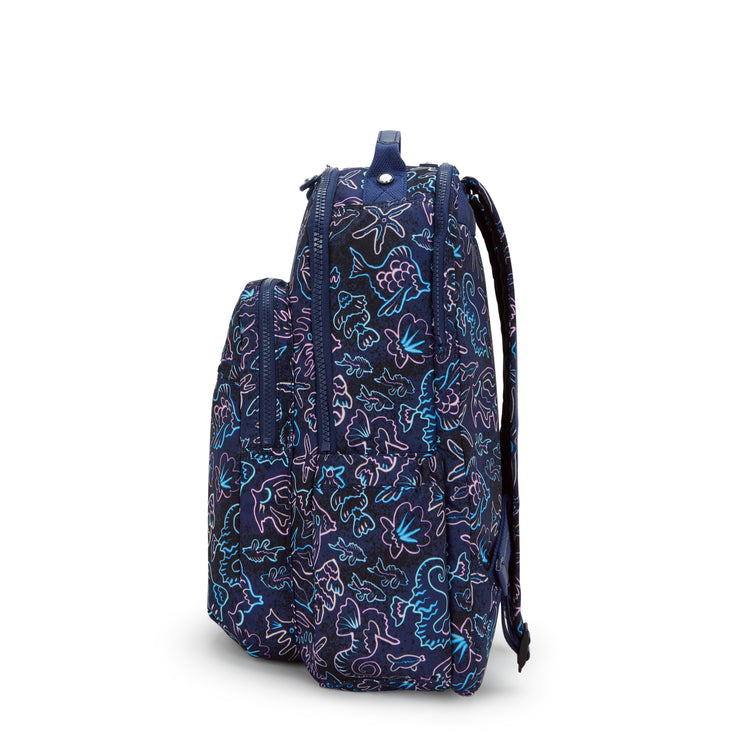 KIPLING Large backpack (with laptop compartment) Unisex Disco Fish Seoul Lap I5816-4FK