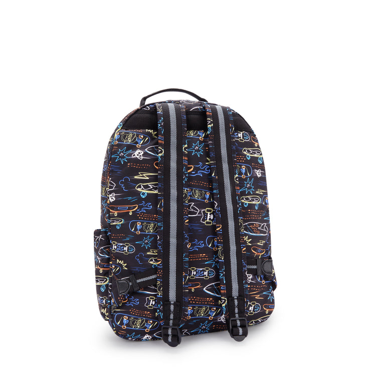 KIPLING Large backpack (with laptop compartment) Unisex Neon Skate Seoul Lap I5816-71M