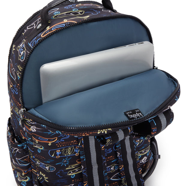 KIPLING Large backpack (with laptop compartment) Unisex Neon Skate Seoul Lap I5816-71M
