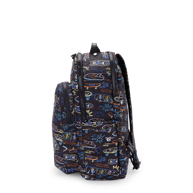 KIPLING Large backpack (with laptop compartment) Unisex Neon Skate Seoul Lap I5816-71M