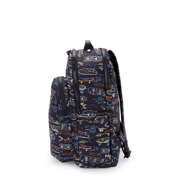 KIPLING Large backpack (with laptop compartment) Unisex Neon Skate Seoul Lap I5816-71M