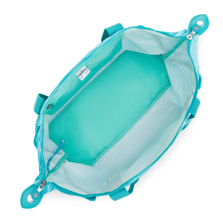 Kipling Large Tote Female Aqua Pool Art M