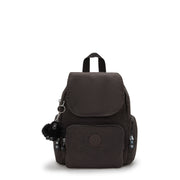 حقيبة ظهر صغيرة للإناث من KIPLING حقيبة ظهر صغيرة أنثوية ذات سحاب بني سيتي ميني I6046-G1R