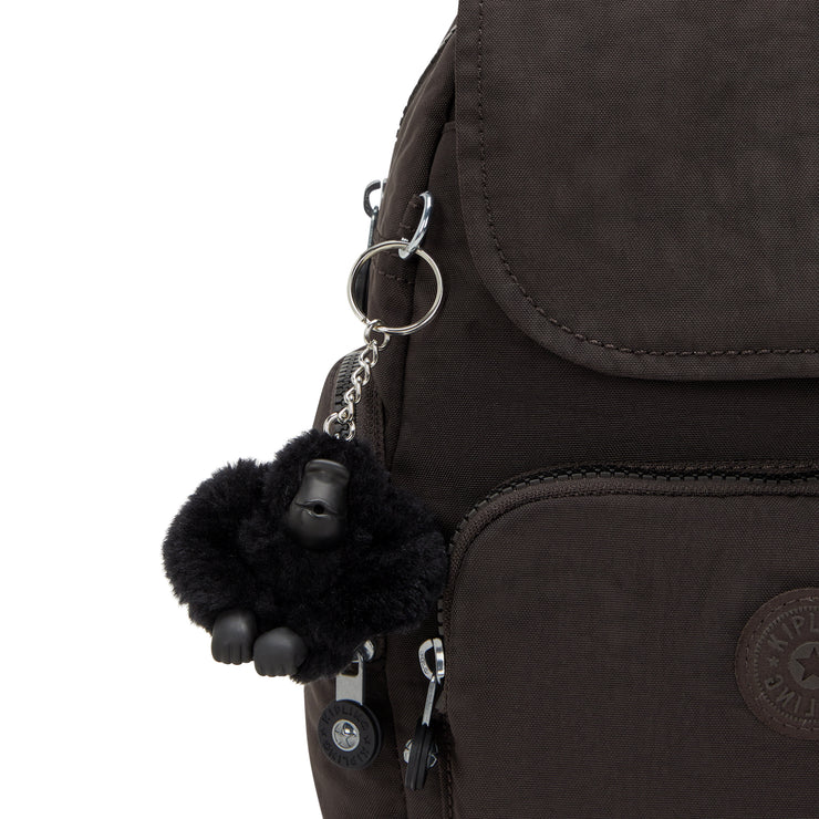 حقيبة ظهر صغيرة للإناث من KIPLING حقيبة ظهر صغيرة أنثوية ذات سحاب بني سيتي ميني I6046-G1R