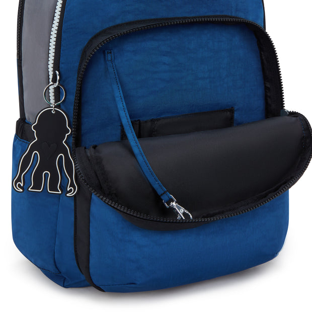 KIPLING Large backpack (with laptop compartment) Unisex Scuba Blue Bl Seoul Lap I6180-9EK