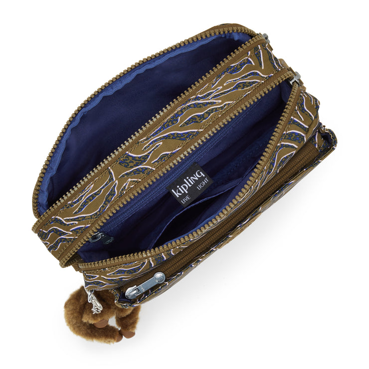 KIPLING KIPLING كروس بودي متوسط الحجم أنثى تحت البحر أوراق الشجر أبانو M I6237-1PR