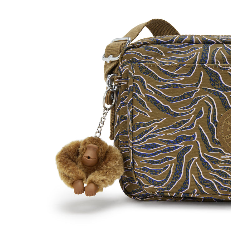 KIPLING KIPLING كروس بودي متوسط الحجم أنثى تحت البحر أوراق الشجر أبانو M I6237-1PR