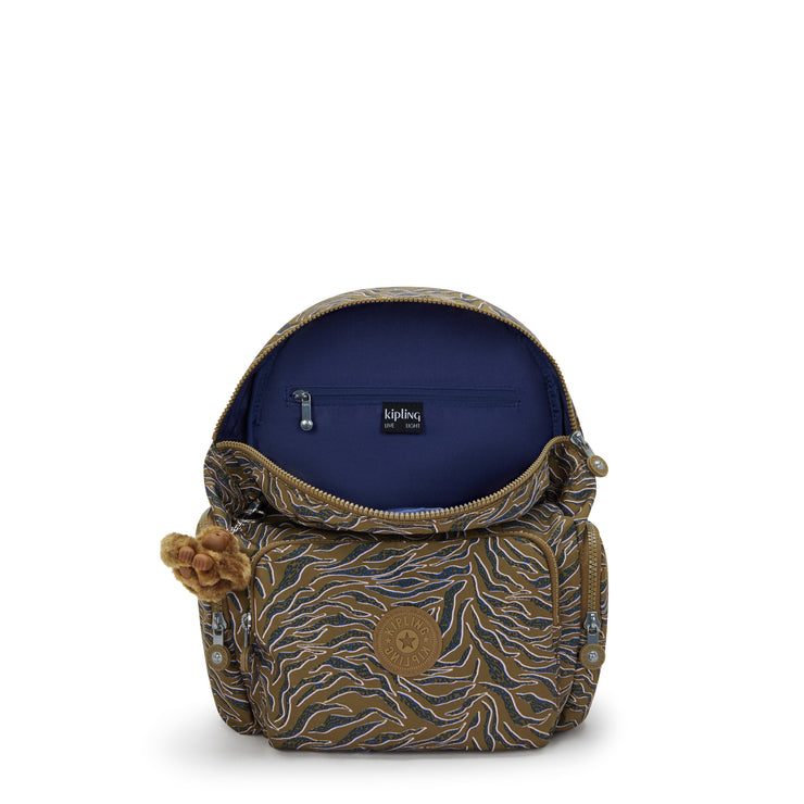 حقيبة ظهر صغيرة للإناث من KIPLING حقيبة ظهر صغيرة من KIPLING Undersea Leaves City Zip S I6345-1PR