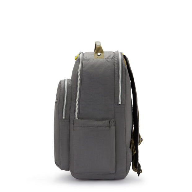 KIPLING Large backpack (with laptop compartment) Unisex Back to Grey Seoul College Extra I6350-1DX
