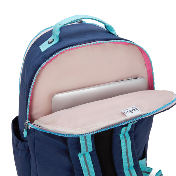 KIPLING Large backpack (with laptop compartment) Unisex Resort Navy Seoul College Extra I6350-2DG