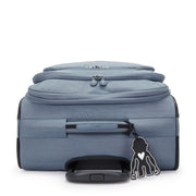 KIPLING Medium expandable wheeled luggage Unisex Blue Stone New Youri Spin M I7706-6FB
