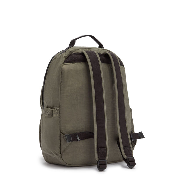 حقيبة ظهر كبيرة للجنسين من KIPLING للجنسين باللون الأخضر الطحلبي سيول - I5210-88D