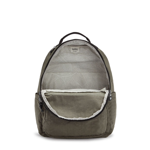 حقيبة ظهر كبيرة للجنسين من KIPLING للجنسين باللون الأخضر الطحلبي سيول - I5210-88D