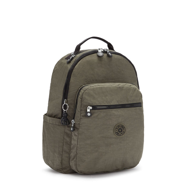 حقيبة ظهر كبيرة للجنسين من KIPLING للجنسين باللون الأخضر الطحلبي سيول - I5210-88D