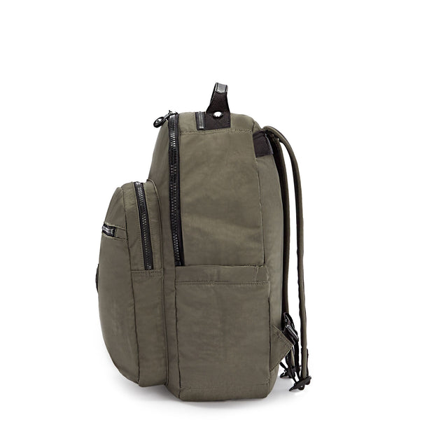 حقيبة ظهر كبيرة للجنسين من KIPLING للجنسين باللون الأخضر الطحلبي سيول - I5210-88D