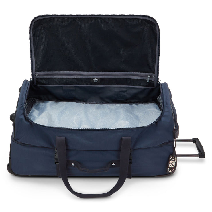 حقيبة KIPLING القماش الخشن الكبيرة ذات العجلات للجنسين أزرق أزرق 2 تيجان L - 13117-96V