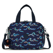 حقيبة غداء متوسطة معزولة KIPLING مع كم عربة للجنسين Fun Ocean Print Miyo