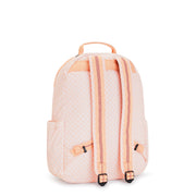 حقيبة ظهر كبيرة من كيبلينج مع حجرة مبطنة للكمبيوتر المحمول للإناث Girly Tile Prt Seoul - I4851-5EH