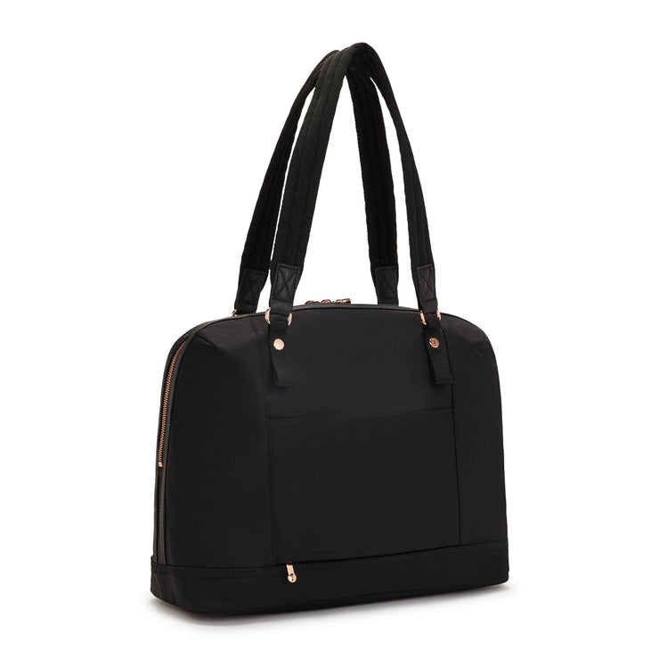 حقيبة كتف كبيرة من KIPLING حقيبة كتف أنثوية وردية سوداء لينزا - I5427-53H